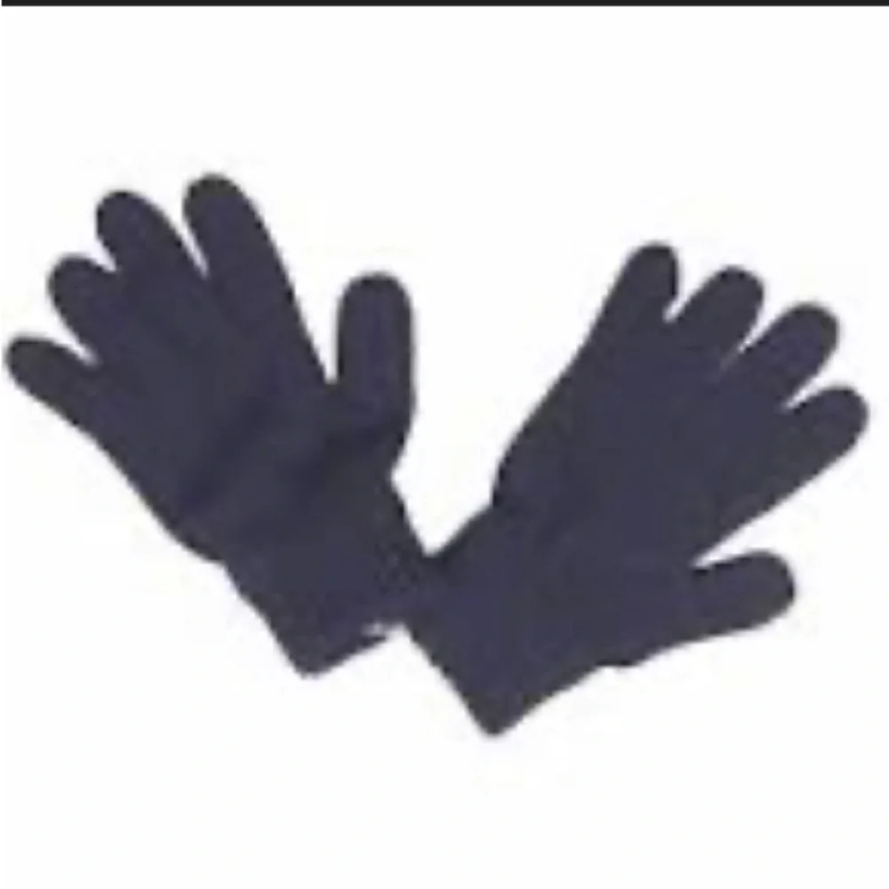 Catya Scarf and Glove Set made in 100% merino wool color navy blue